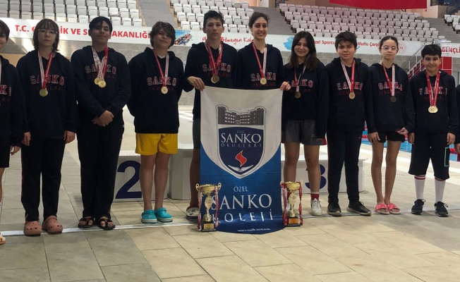 SANKO öğrencileri iki birincilik kupası ve 57 madalya kazandı